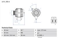 BOSCH Generator, Art.-Nr. 0 986 049 191