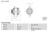 BOSCH Generator, Art.-Nr. 0 986 049 670