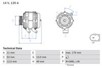 BOSCH Generator, Art.-Nr. 0 986 082 220
