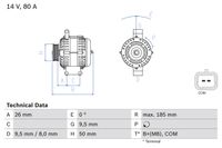 BOSCH Generator, Art.-Nr. 0 986 082 880