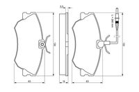 BOSCH Bremsbelagsatz, Scheibenbremse, Art.-Nr. 0 986 424 451