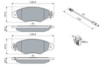 BOSCH Bremsbelagsatz, Scheibenbremse, Art.-Nr. 0 986 424 455