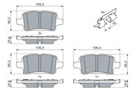 BOSCH Bremsbelagsatz, Scheibenbremse f&uuml;r OPEL ASTRA K Sports Tourer (B16), Art.-Nr. 0 986 424 839