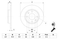 BOSCH Bremsscheibe, Art.-Nr. 0 986 478 046