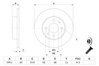 BOSCH Bremsscheibe, Art.-Nr. 0 986 478 342