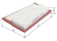 BOSCH Luftfilter f&uuml;r MERCEDES-BENZ C-KLASSE T-Model (S204), Art.-Nr. F 026 400 389