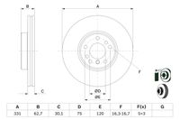 BOSCH Bremsscheibe, Art.-Nr. 0 986 478 974