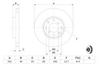 BOSCH Bremsscheibe, Art.-Nr. 0 986 479 308