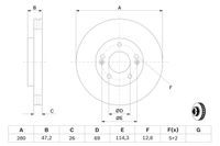 BOSCH Bremsscheibe, Art.-Nr. 0 986 479 C13