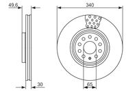 BOSCH Bremsscheibe, Art.-Nr. 0 986 479 734