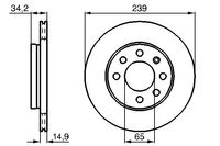 BOSCH Bremsscheibe, Art.-Nr. 0 986 479 B42