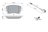 BOSCH Bremsbelagsatz, Scheibenbremse, Art.-Nr. 0 986 494 108