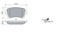 BOSCH Bremsbelagsatz, Scheibenbremse, Art.-Nr. 0 986 494 303