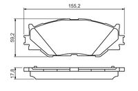 BOSCH Bremsbelagsatz, Scheibenbremse f&uuml;r LEXUS IS II (_E2_), Art.-Nr. 0 986 494 316