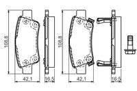 BOSCH Bremsbelagsatz, Scheibenbremse f&uuml;r HONDA CR-V IV (RM_), Art.-Nr. 0 986 494 329