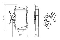 BOSCH Bremsbelagsatz, Scheibenbremse, Art.-Nr. 0 986 494 597