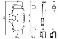 BOSCH Bremsbelagsatz, Scheibenbremse, Art.-Nr. 0 986 494 603
