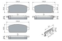 BOSCH Bremsbelagsatz, Scheibenbremse, Art.-Nr. 0 986 494 634