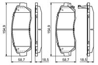 BOSCH Bremsbelagsatz, Scheibenbremse f&uuml;r HONDA CR-V IV (RM_), Art.-Nr. 0 986 494 685