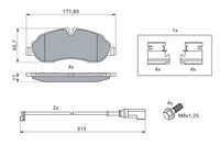 BOSCH Bremsbelagsatz, Scheibenbremse, Art.-Nr. 0 986 494 845