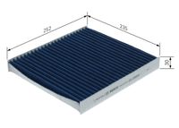 BOSCH Filter, Innenraumluft "FILTER+pro", Art.-Nr. 0 986 628 630