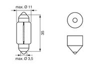 BOSCH Glhlampe, Kennzeichenleuchte "Pure Light WS", Art.-Nr. 1 987 302 211
