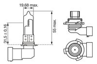 BOSCH Gl�hlampe, Fernscheinwerfer "ECO WS", Art.-Nr. 1 987 302 808