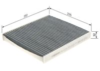 BOSCH Filter, Innenraumluft, Art.-Nr. 1 987 432 543