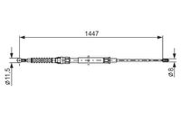 BOSCH Seilzug, Feststellbremse f&uuml;r VW GOLF V Variant (1K5), Art.-Nr. 1 987 477 958