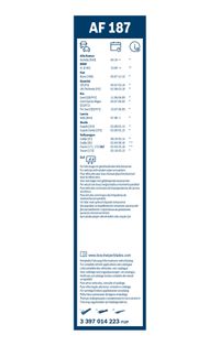 BOSCH Wischblatt "Aerofit" f&uuml;r VW TOURAN (1T3), Art.-Nr. 3 397 014 223