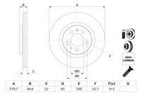 BOSCH Bremsscheibe, Art.-Nr. 0 986 478 852