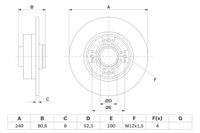 BOSCH Bremsscheibe, Art.-Nr. 0 986 479 007
