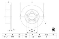 BOSCH Bremsscheibe, Art.-Nr. 0 986 479 B22