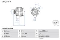 BOSCH Generator, Art.-Nr. 0 986 080 380