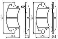 BOSCH Bremsbelagsatz, Scheibenbremse, Art.-Nr. 0 986 495 243