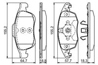 BOSCH Bremsbelagsatz, Scheibenbremse, Art.-Nr. 0 986 494 235