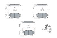 BOSCH Bremsbelagsatz, Scheibenbremse, Art.-Nr. 0 986 494 559
