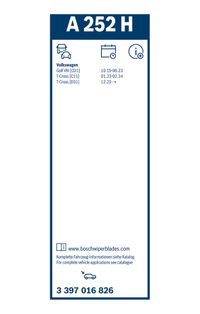 BOSCH Wischblatt "Rear", Art.-Nr. 3 397 016 826