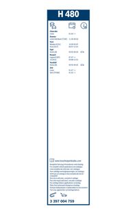 BOSCH Wischblatt "Rear", Art.-Nr. 3 397 004 759