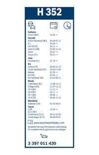 BOSCH Wischblatt "Rear", Art.-Nr. 3 397 011 430