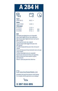 BOSCH Wischblatt "Rear Aerotwin", Art.-Nr. 3 397 016 895