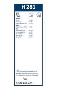 BOSCH Wischblatt "Rear", Art.-Nr. 3 397 011 428