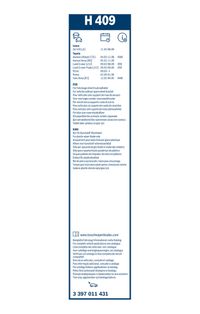 BOSCH Wischblatt "Rear", Art.-Nr. 3 397 011 431