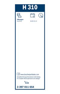 BOSCH Wischblatt "Rear", Art.-Nr. 3 397 011 654