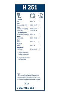 BOSCH Wischblatt "Rear", Art.-Nr. 3 397 011 813