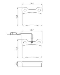 BOSCH Bremsbelagsatz, Scheibenbremse, Art.-Nr. 0 986 494 000