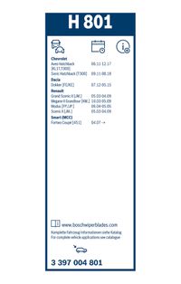 BOSCH Wischblatt "Rear", Art.-Nr. 3 397 004 801