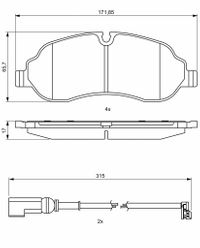 BOSCH Bremsbelagsatz, Scheibenbremse, Art.-Nr. 0 986 494 845