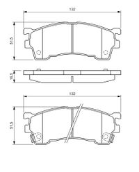 BOSCH Bremsbelagsatz, Scheibenbremse, Art.-Nr. 0 986 460 975