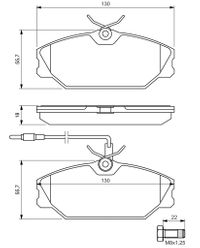 BOSCH Bremsbelagsatz, Scheibenbremse, Art.-Nr. 0 986 461 765